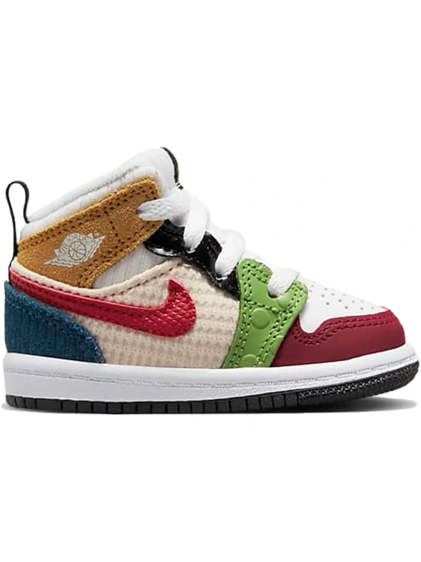 Детские кроссовки для мальчиков с высоким берцем Jordan 1 Mid SE Messy Room Jordan — изображение 1 из 1