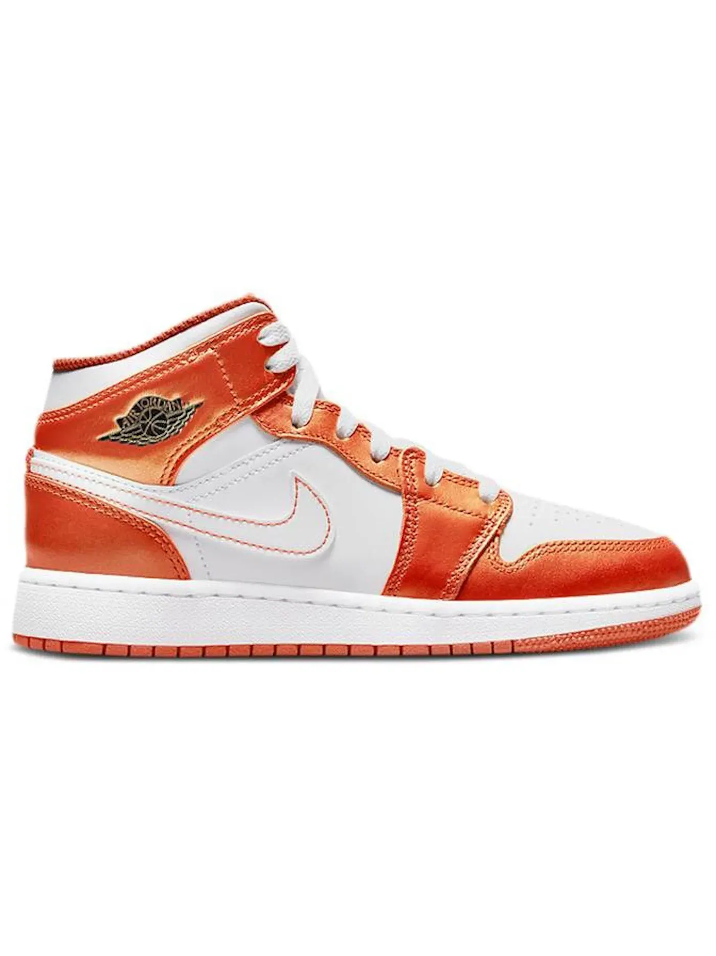 Детские кроссовки на шнуровке Jordan 1 Mid SE Jordan Electro Orange/Black/White — изображение 1 из 1