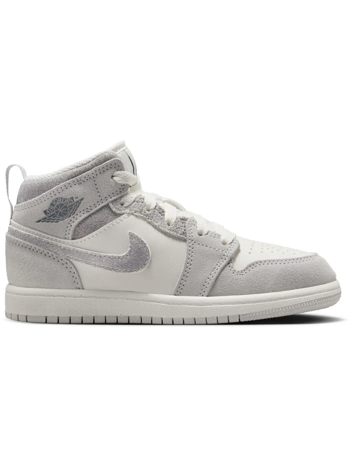 Детские кроссовки с высоким берцем Jordan 1 Mid SE Jordan — изображение 1 из 1, серый//серый