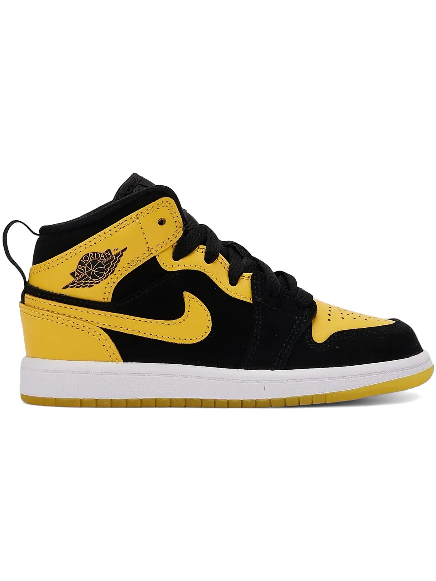 Детские кроссовки Lifestyle с принтом Jordan 1 Mid SE New Love (2025) (PS) Jordan — изображение 1 из 1, черный/белый