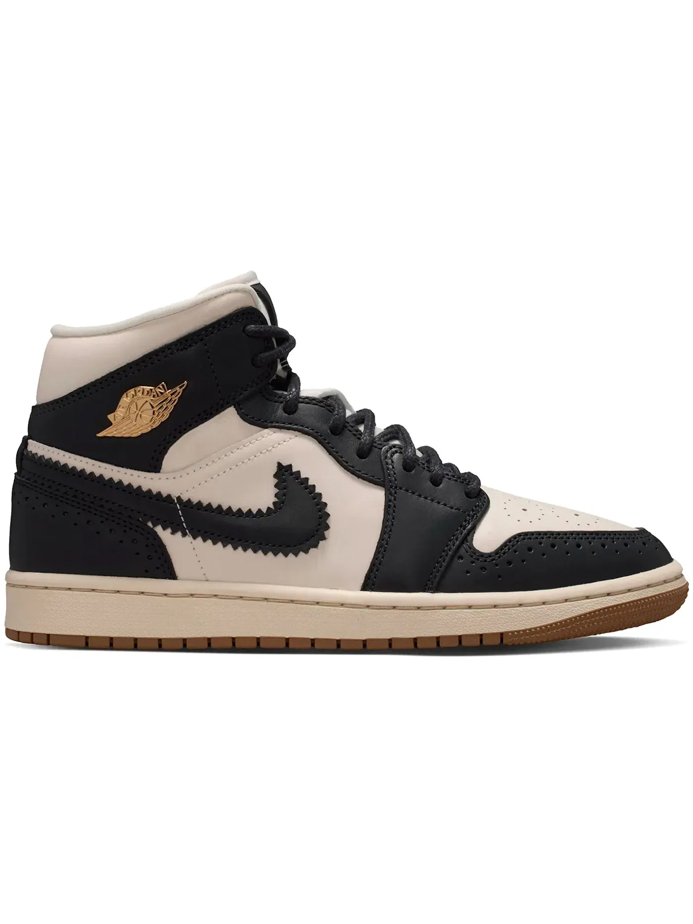 Женские кроссовки Lifestyle Jordan 1 Mid SE Jordan — изображение 1 из 1, черный//белый