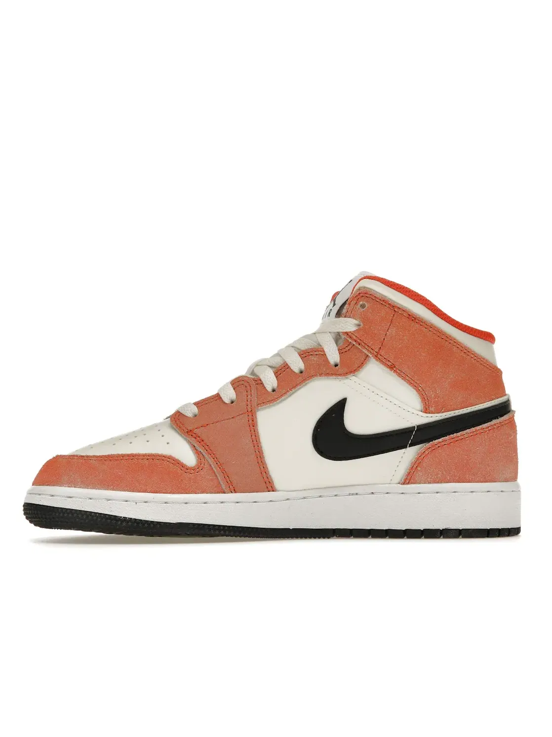 Детские кроссовки с замшевым верхом Jordan 1 Mid SE Jordan — изображение 3 из 4, оранжевый//белый/черный
