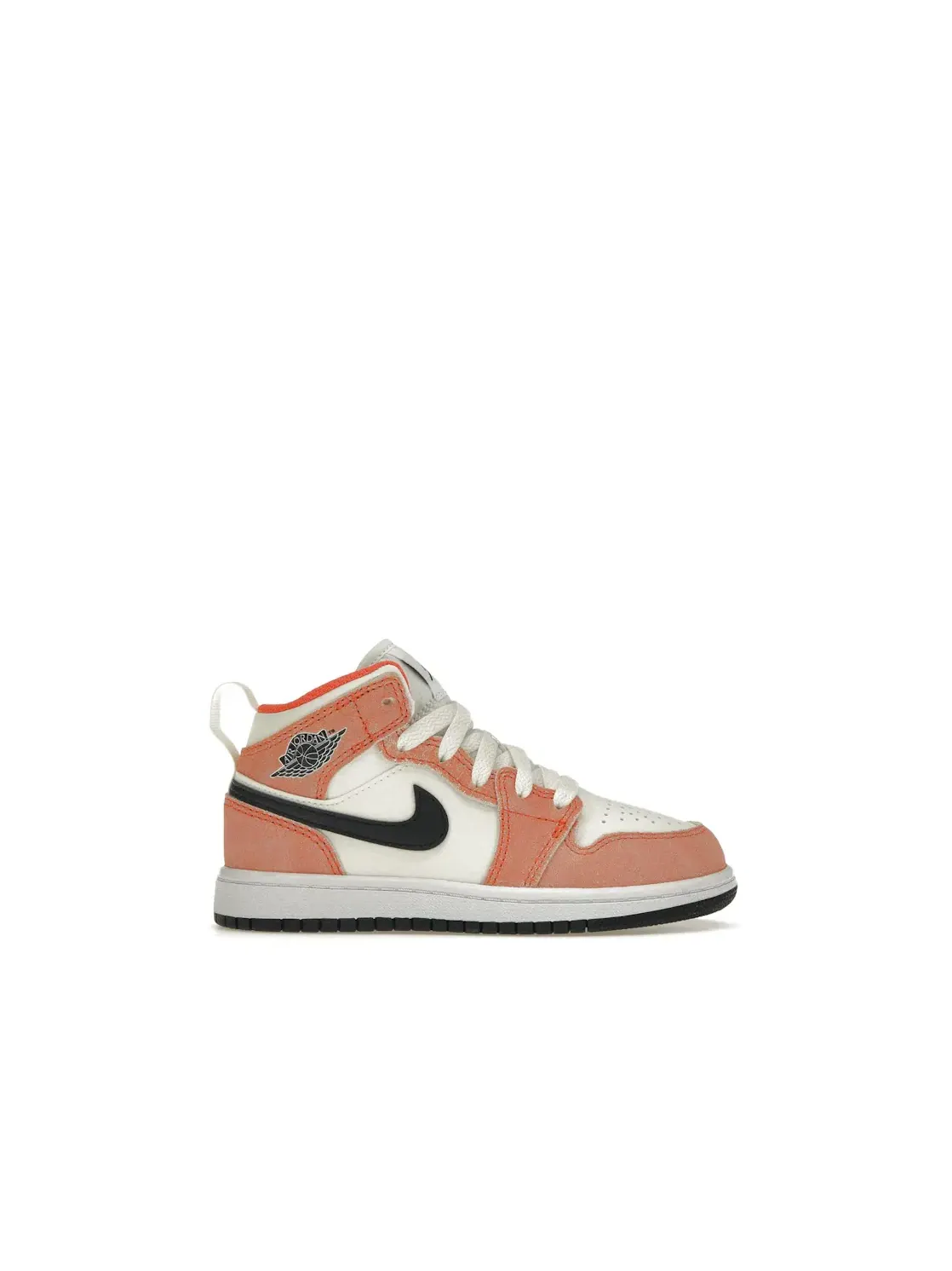 Детские кроссовки с оранжевой замшей Jordan 1 Mid SE Jordan — изображение 1 из 4, оранжевый//белый/черный