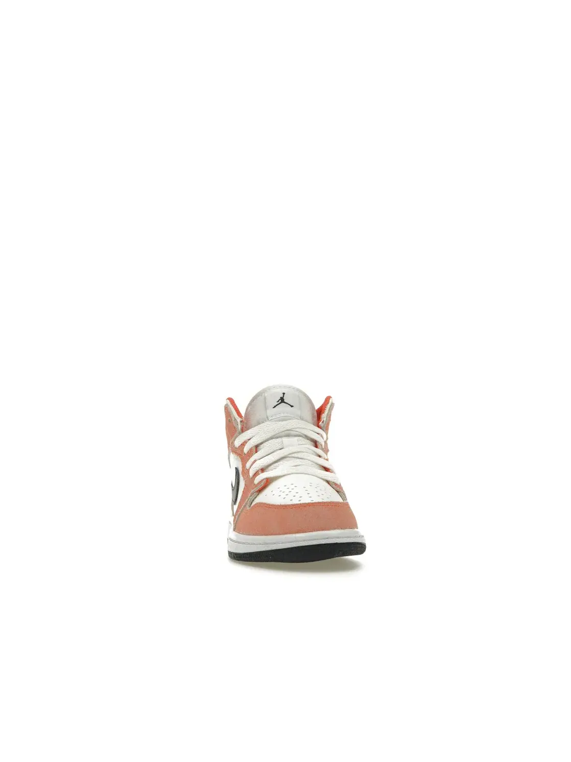 Детские кроссовки с оранжевой замшей Jordan 1 Mid SE Jordan — изображение 2 из 4, оранжевый//белый/черный