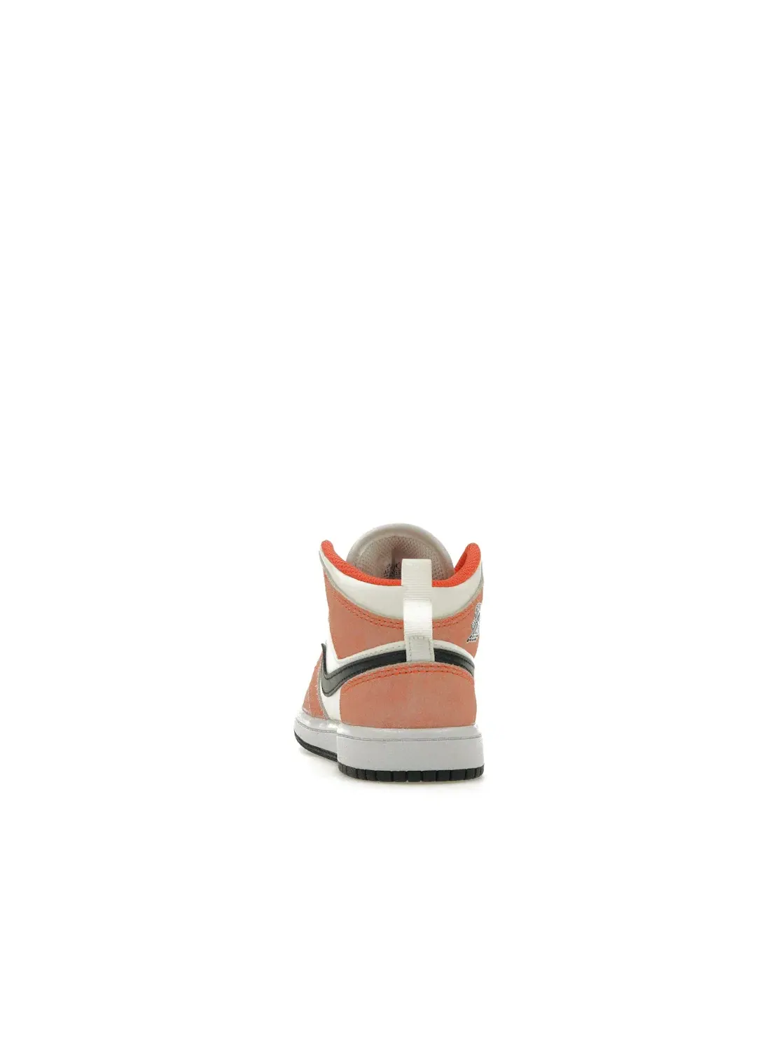 Детские кроссовки с оранжевой замшей Jordan 1 Mid SE Jordan — изображение 4 из 4, оранжевый//белый/черный