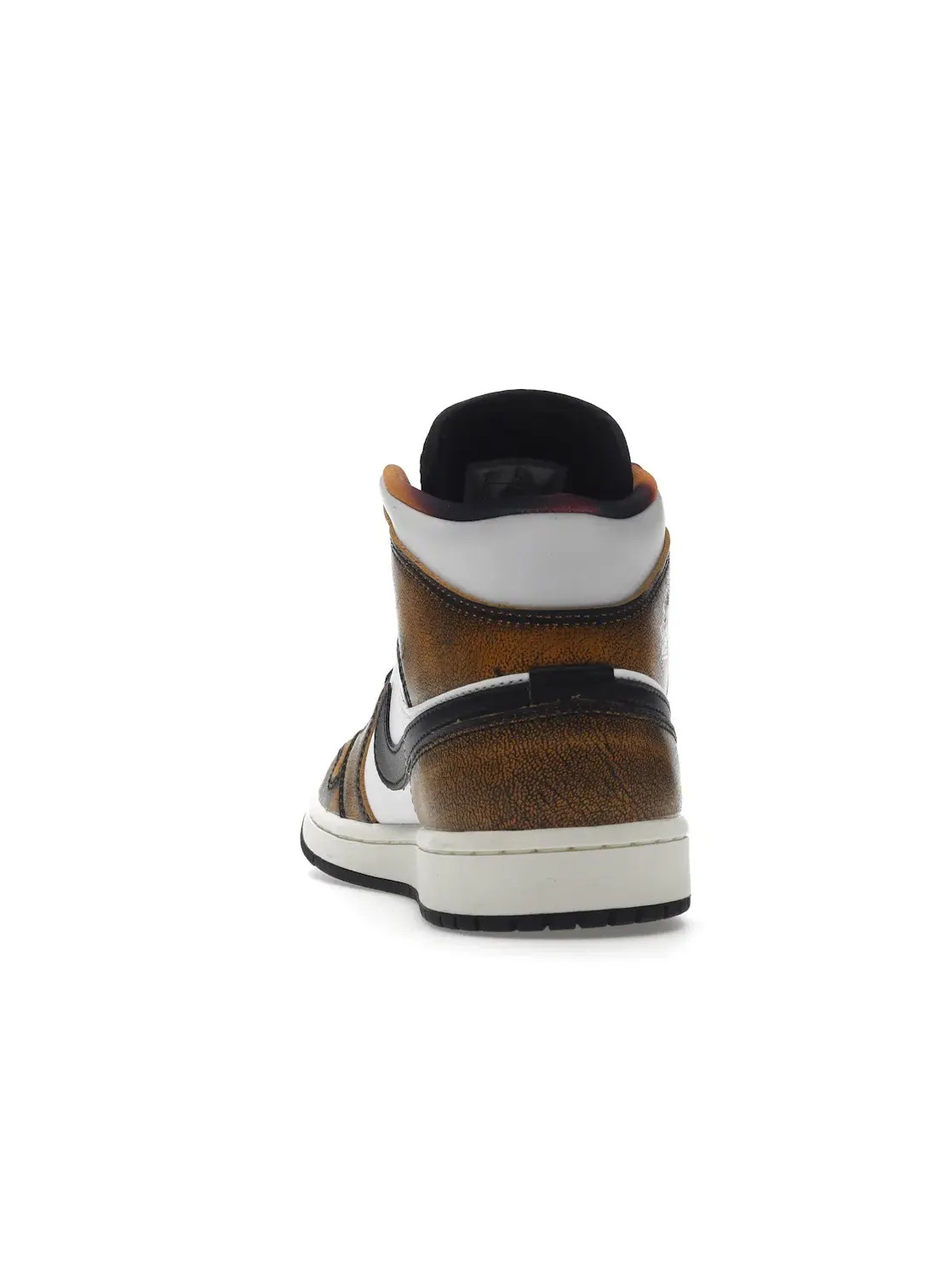 Мужские кроссовки с износом апельсинового цвета Jordan 1 Mid SE Jordan — изображение 4 из 4, черный/белый