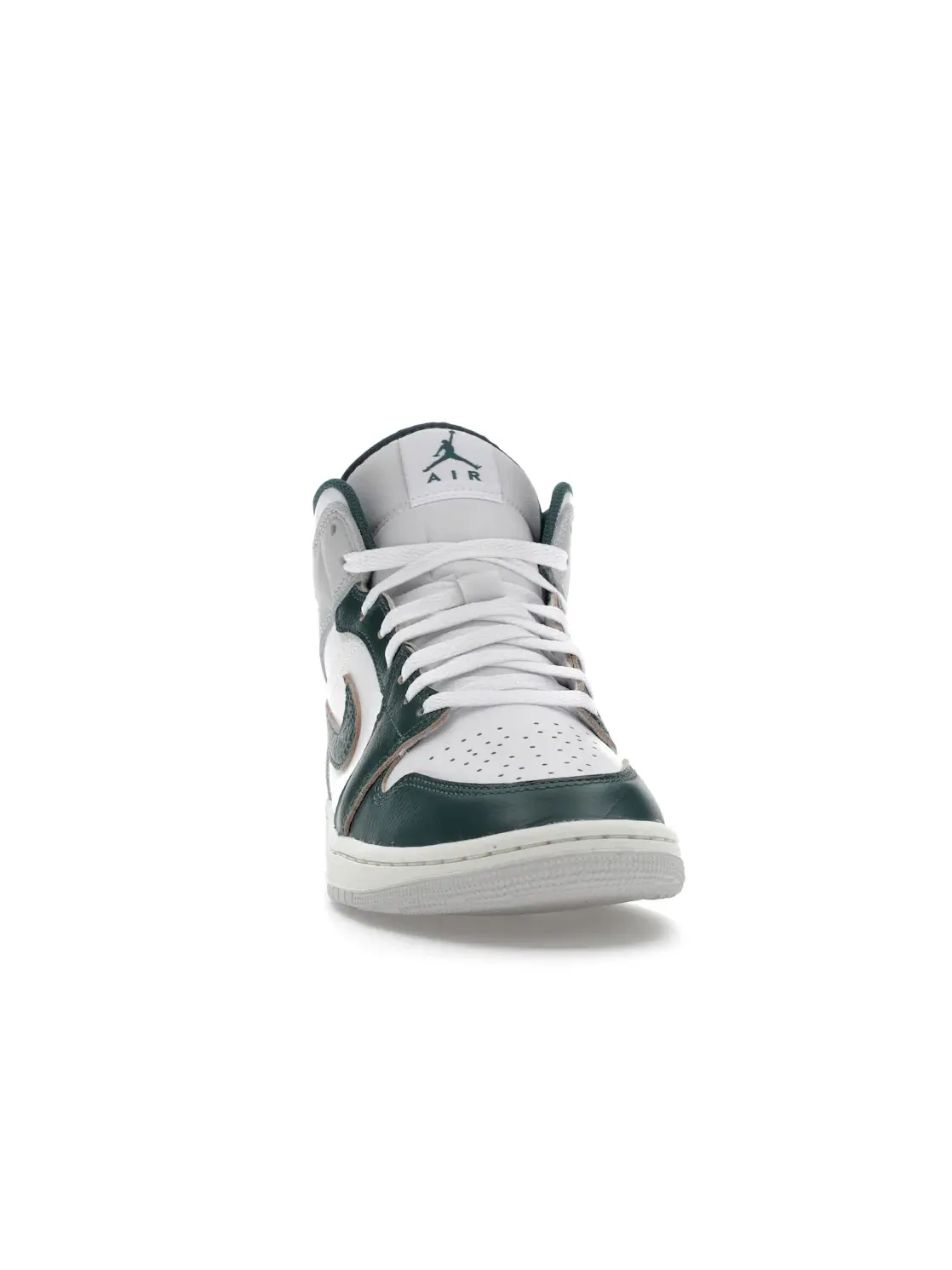 Мужские кроссовки высокие с кожаным верхом Jordan 1 Mid SE — изображение 2 из 4, белый//серый/зеленый