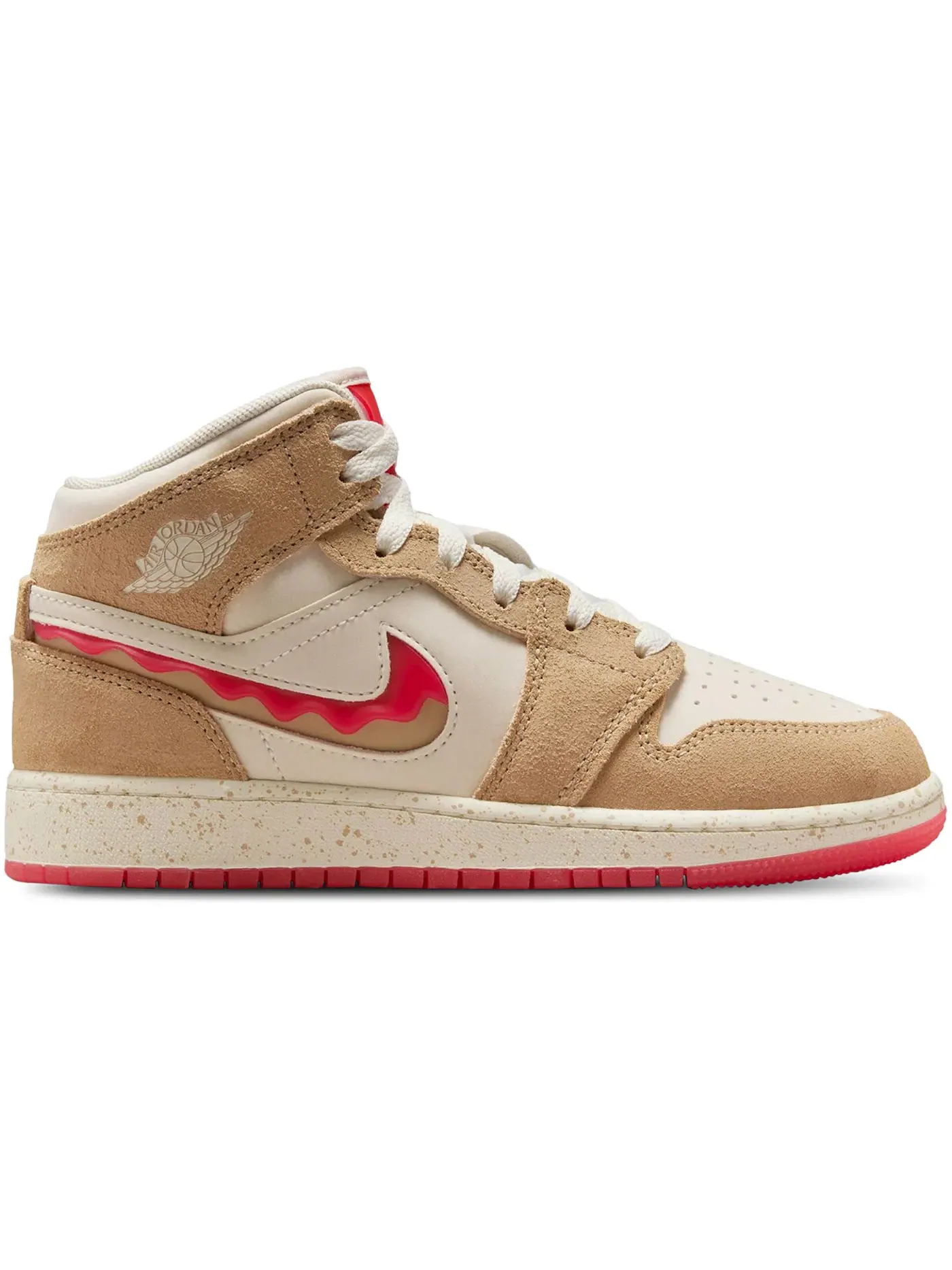 Детские кроссовки Lifestyle с принтом Jordan 1 Mid SE Peanut Butter & Jelly Jordan — изображение 1 из 1