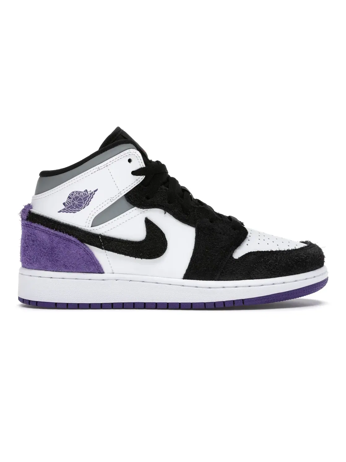 Детские кроссовки с замшевыми вставками Jordan 1 Mid SE Purple Jordan — изображение 1 из 4