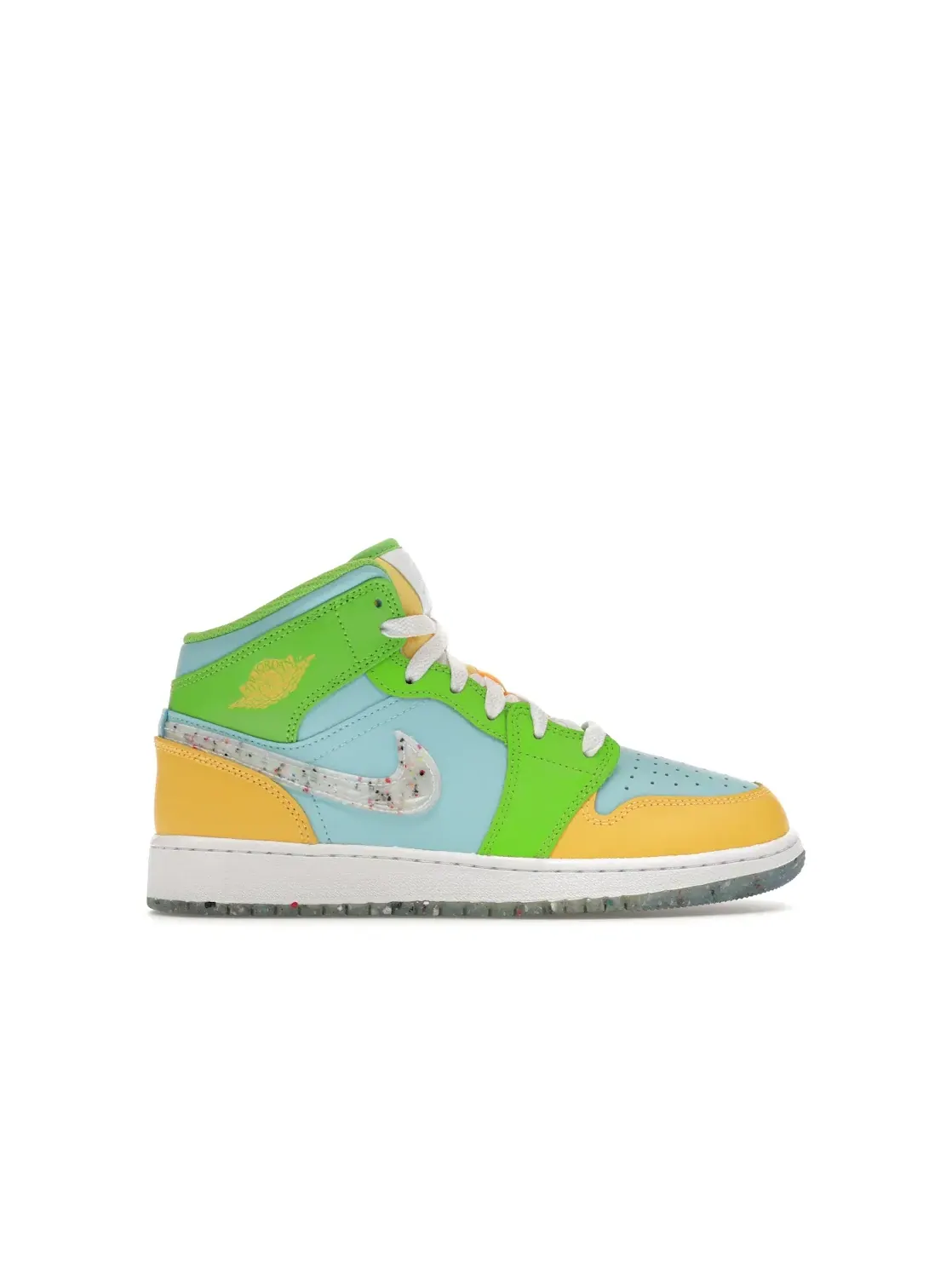 Детские кроссовки с принтом Jordan 1 Mid SE Recycled Grind Jordan — изображение 1 из 4, белый