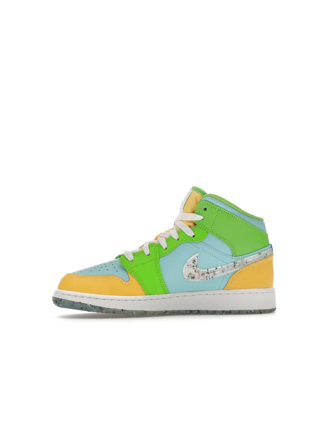 Детские кроссовки с принтом Jordan 1 Mid SE Recycled Grind Jordan — изображение 3 из 4, белый