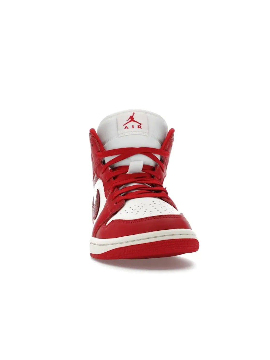 Женские кроссовки с треснувшей кожей Jordan 1 Mid SE Jordan — изображение 2 из 4, красный/красный