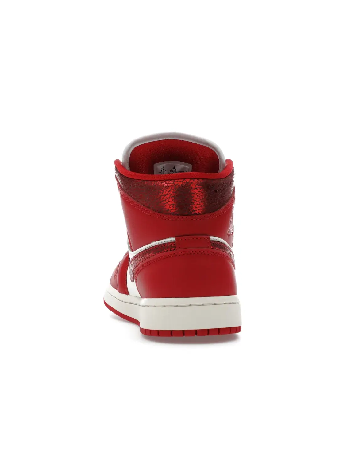 Женские кроссовки с треснувшей кожей Jordan 1 Mid SE Jordan — изображение 4 из 4, красный/красный