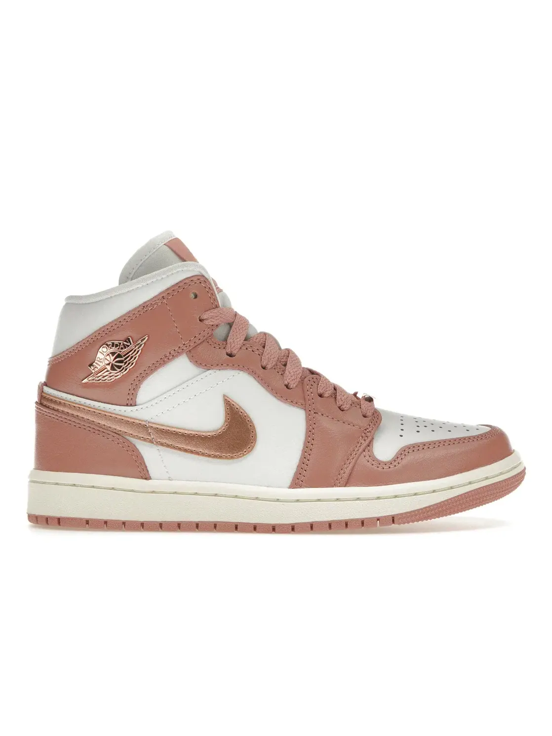 Женские кроссовки с блестящими элементами Jordan 1 Mid SE Red Stardust Jordan — изображение 1 из 4, красный/белый//металлик