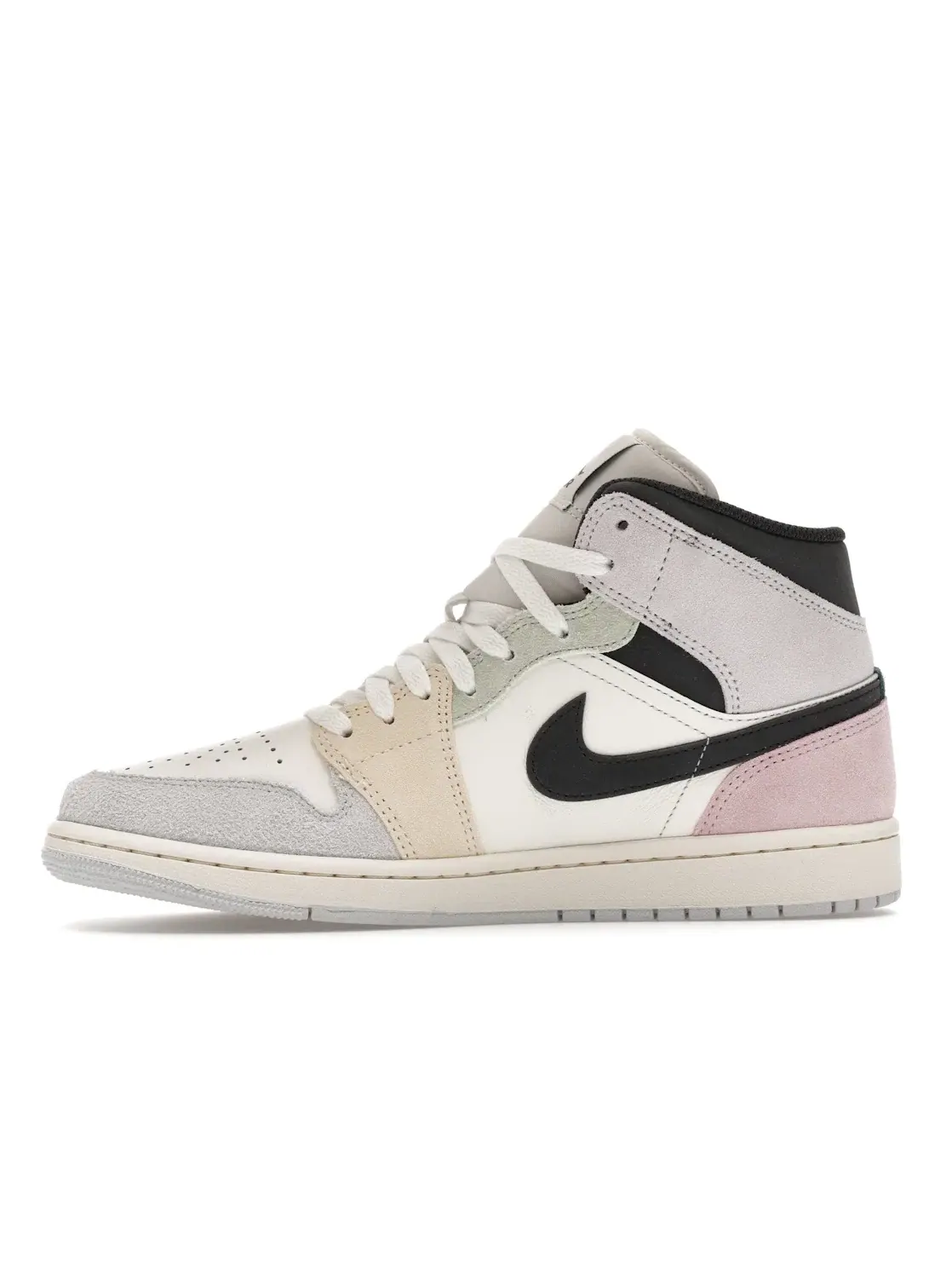 Мужские кроссовки Lifestyle с пастельной расцветкой Jordan 1 Mid SE, Sail / Iced Jade / Anthracite / Jade Aura