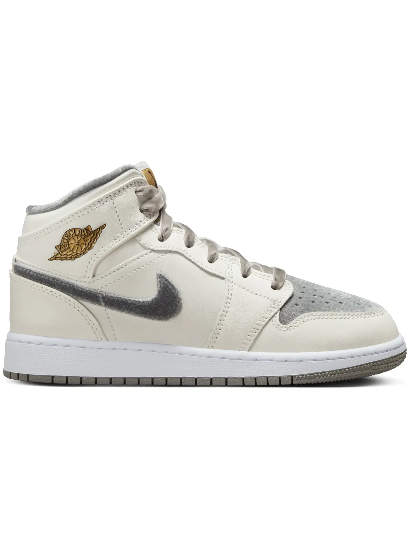 Детские кроссовки Lifestyle Jordan 1 Mid SE Jordan — изображение 1 из 1, металлик золотистый