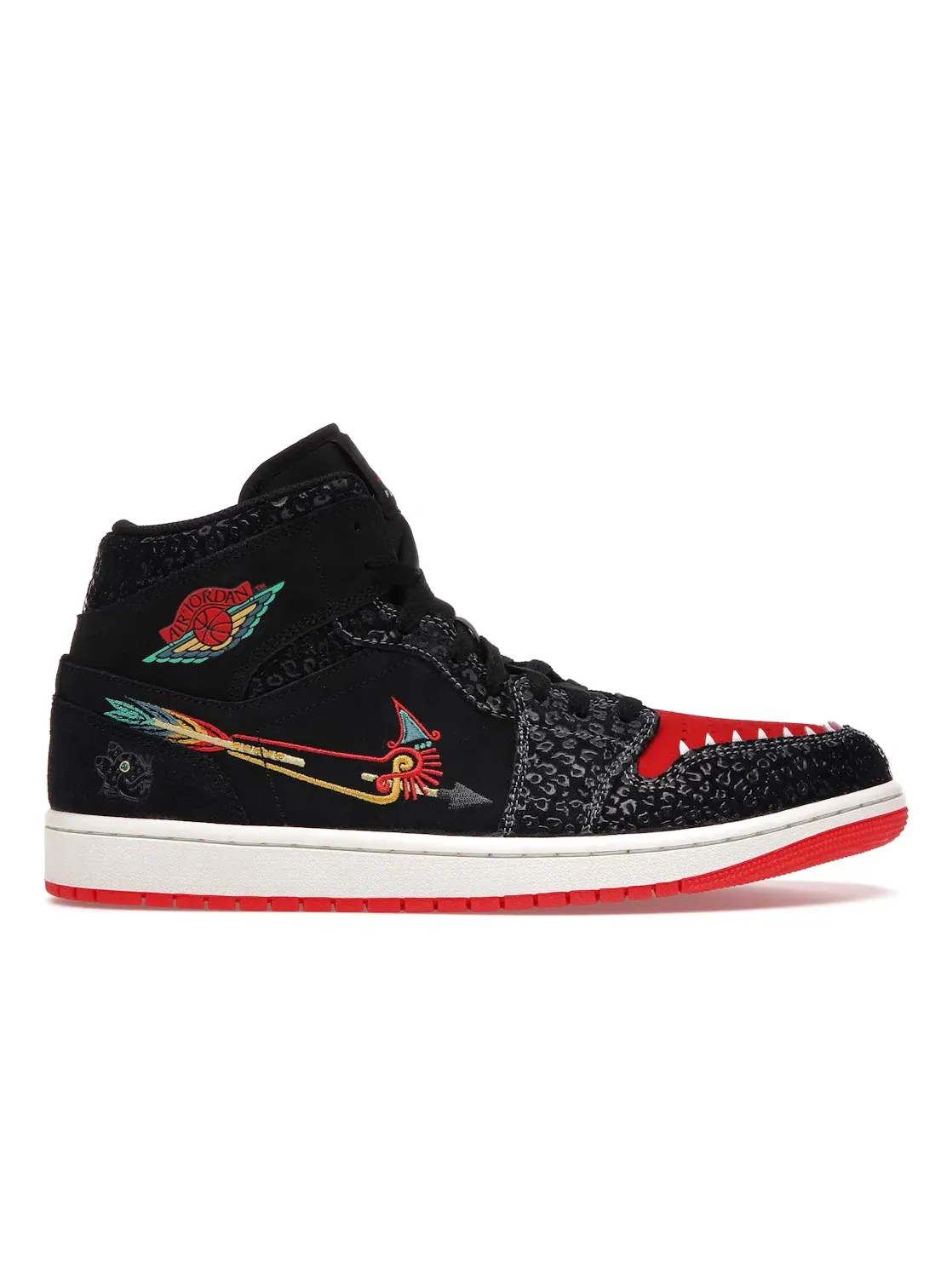 Мужские кроссовки с принтом Jordan 1 Mid SE Siempre Familia Jordan — изображение 1 из 4, черный зеленый красный