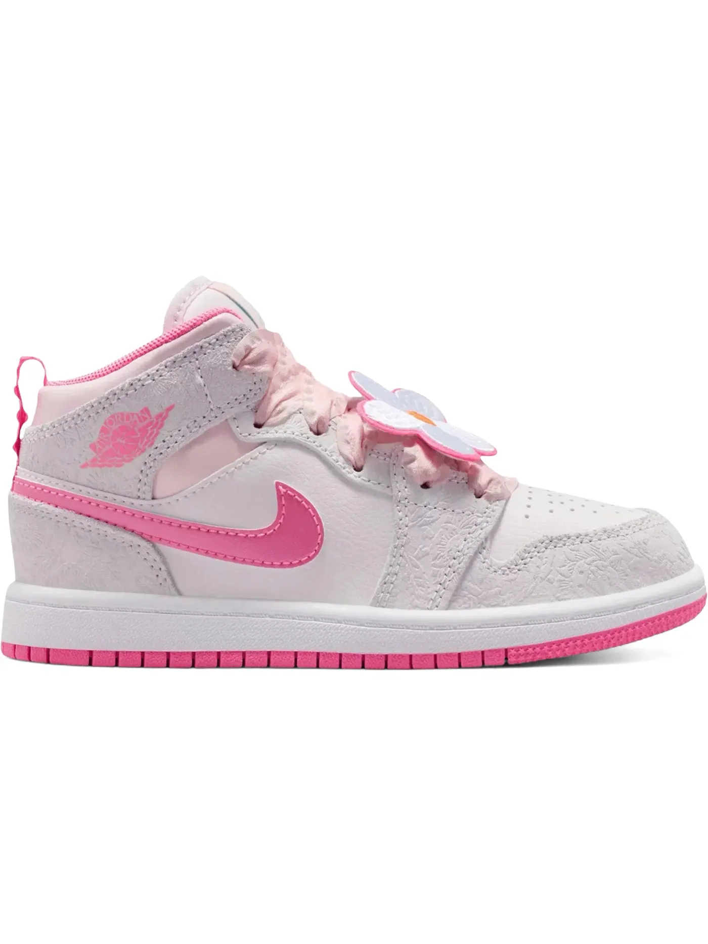 Детские кроссовки Lifestyle Jordan 1 Mid SE Spring Flowers Jordan — изображение 1 из 1, серый//розовый/розовый