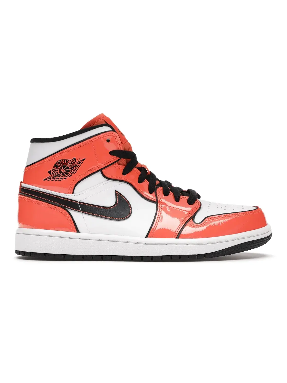 Мужские кроссовки кожаные Jordan 1 Mid SE — изображение 1 из 4, оранжевый/черный/белый