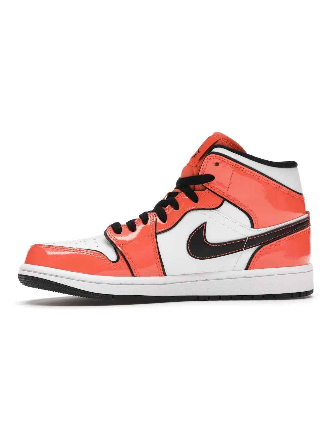 Мужские кроссовки кожаные Jordan 1 Mid SE — изображение 3 из 4, оранжевый/черный/белый