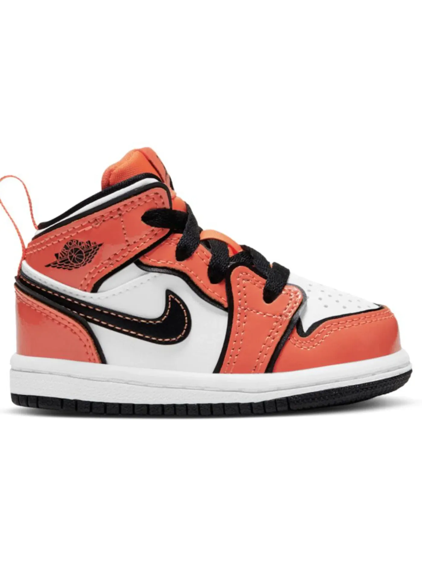 Детские кроссовки с принтом Jordan 1 Mid SE Jordan — изображение 1 из 1, оранжевый/черный/белый