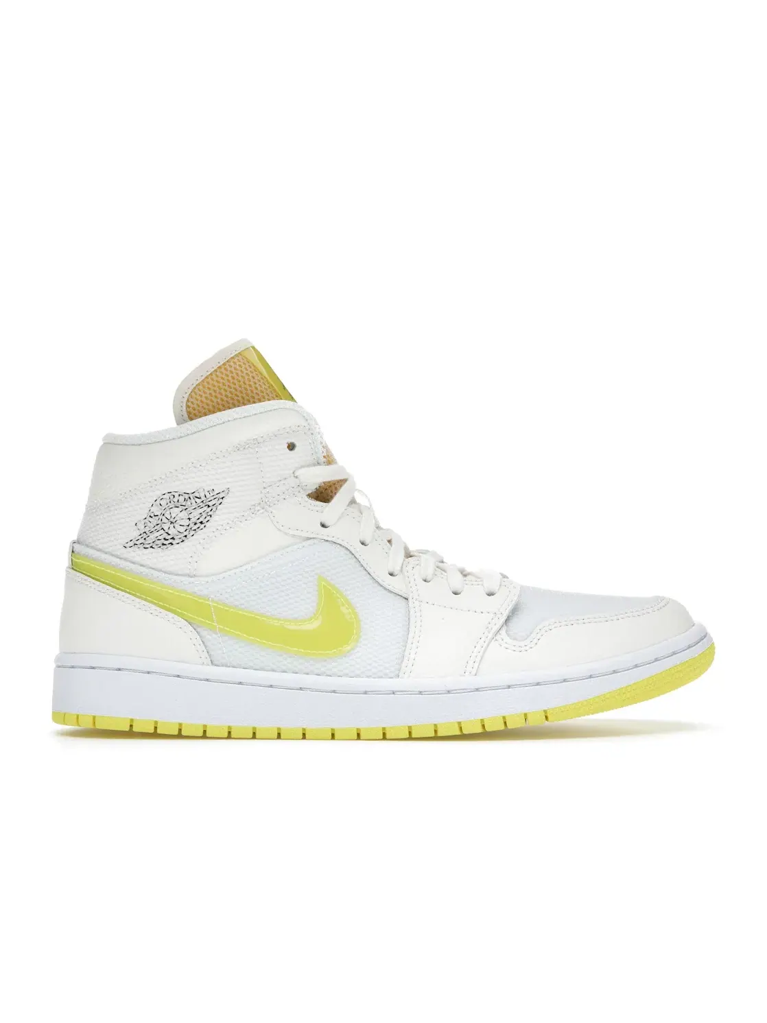 Женские кроссовки с сетчатым верхом Jordan 1 Mid SE — изображение 1 из 4, светлый желтый/белый