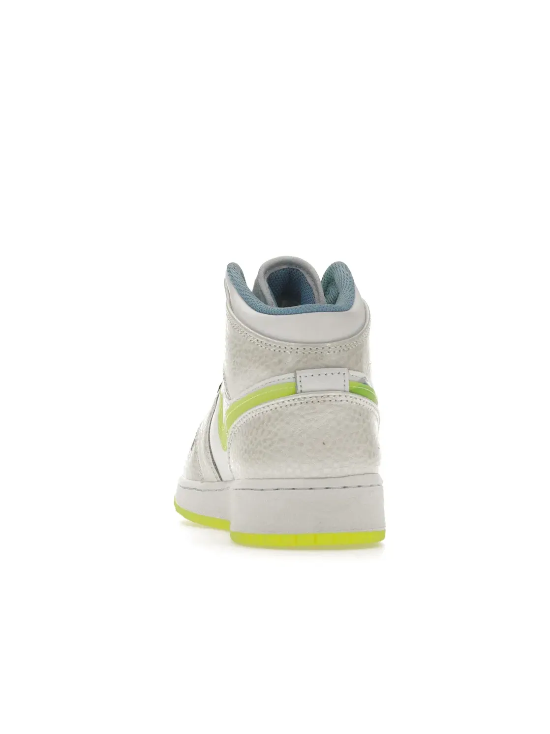 Детские кроссовки с принтом Jordan 1 Mid SE Warped Swoosh Jordan — изображение 4 из 4, платиновый/синий/синий