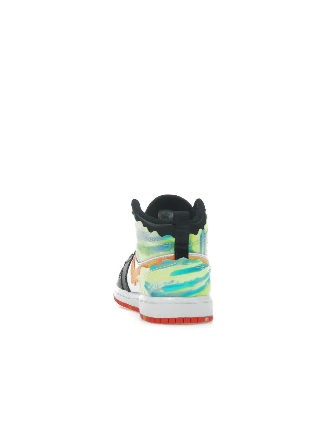 Детские кроссовки Lifestyle с волнистым дизайном Jordan 1 Mid SE Wavy Jordan — изображение 4 из 4, черный/белый-оранжевый