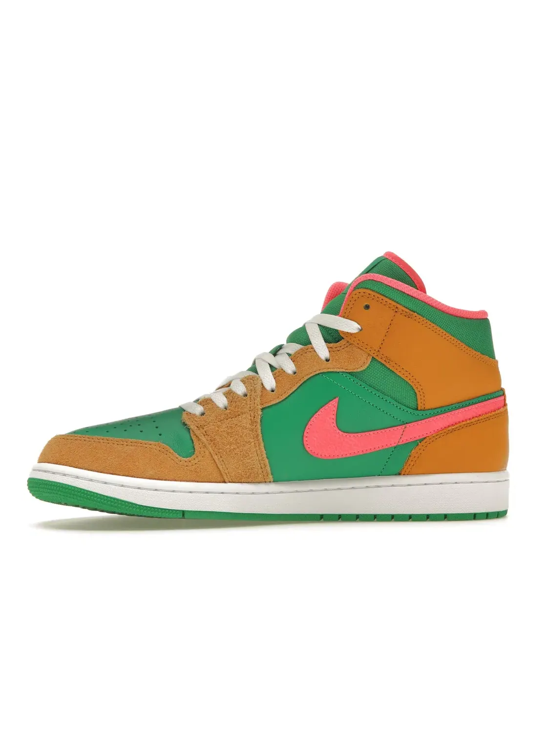 Мужские кроссовки Lifestyle Jordan 1 Mid SE Wheat/Lucky Green-Watermelon-White — изображение 3 из 4