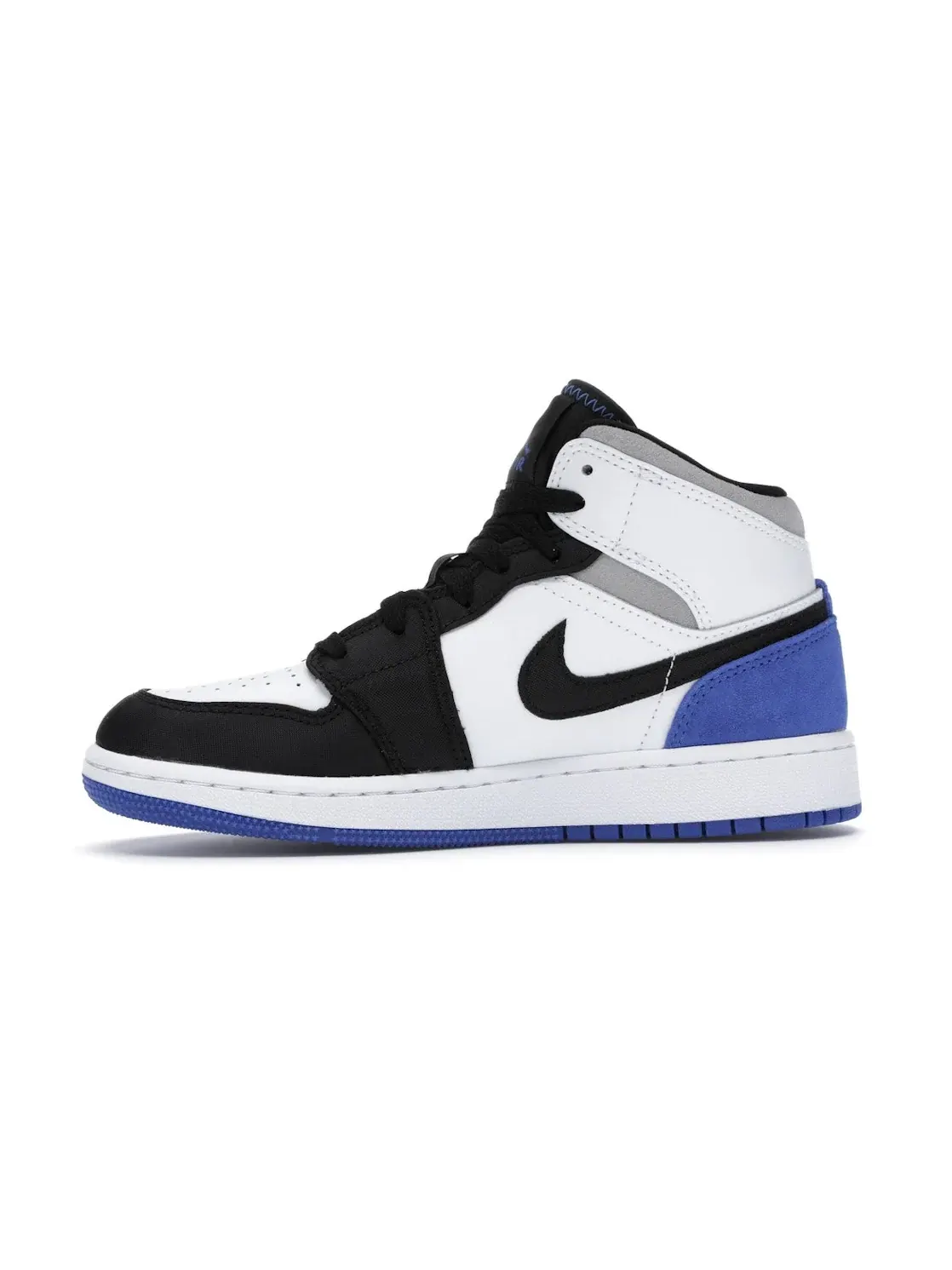 Детские кроссовки Jordan 1 Mid SE White Black Royal Kids Jordan — изображение 3 из 4