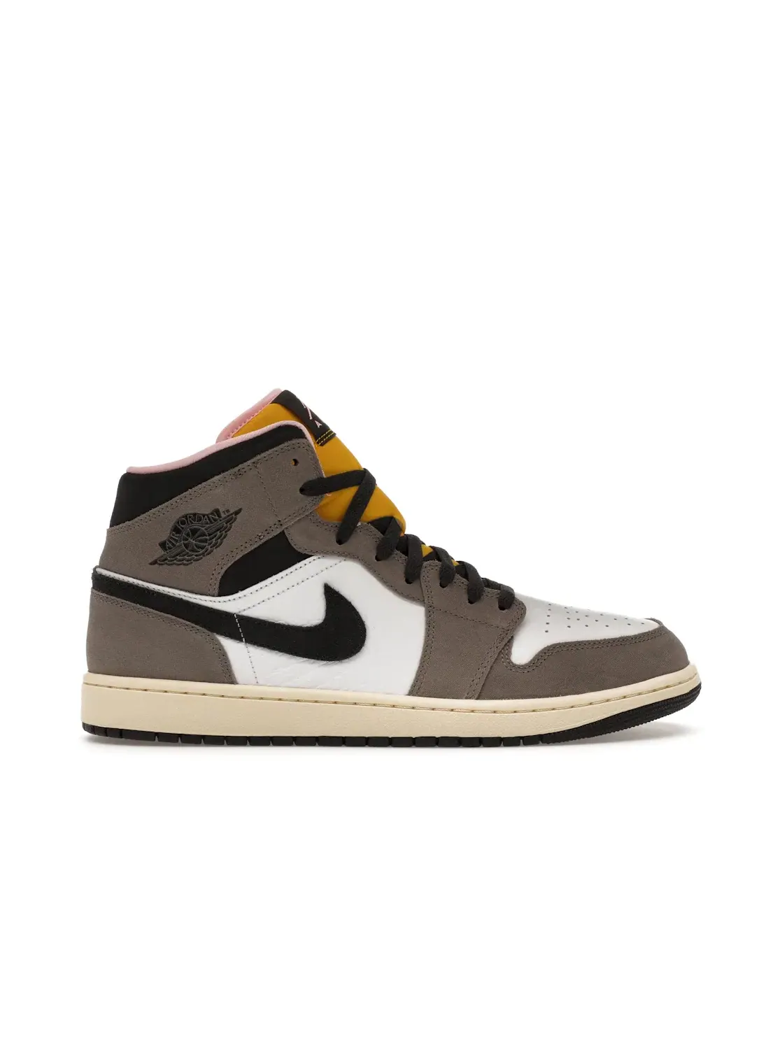 Мужские кроссовки с кожаным верхом Jordan 1 Mid SE Jordan — изображение 1 из 4, белый//темный/серый