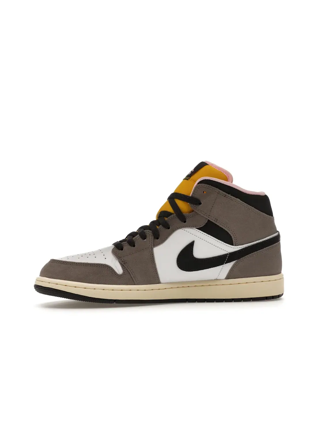Мужские кроссовки с кожаным верхом Jordan 1 Mid SE Jordan — изображение 3 из 4, белый//темный/серый