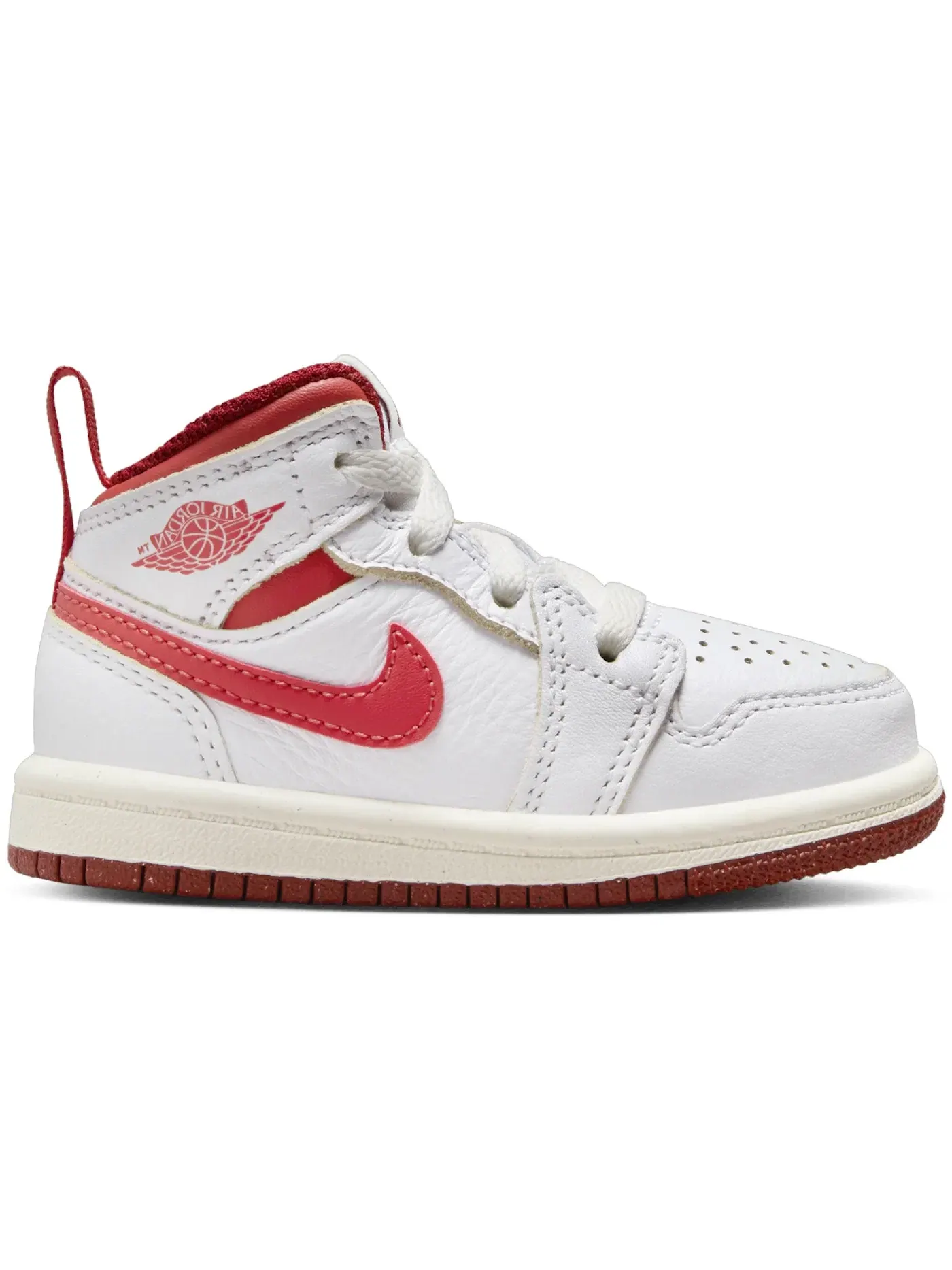 Детские кроссовки Lifestyle Jordan 1 Mid SE Jordan — изображение 1 из 1, белый/красный