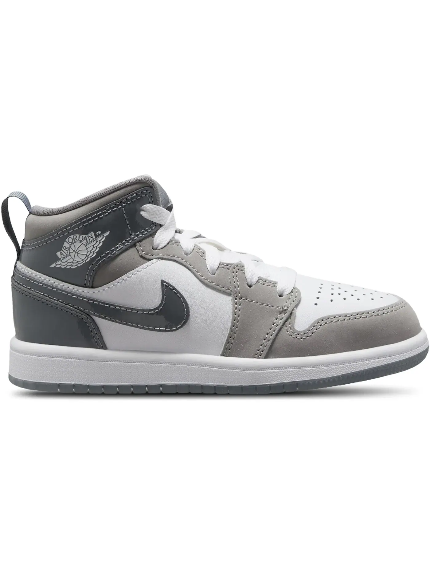 Детские кроссовки Lifestyle с модельным номером Jordan 1 Mid SE Jordan — изображение 1 из 1, белый/серый/серый
