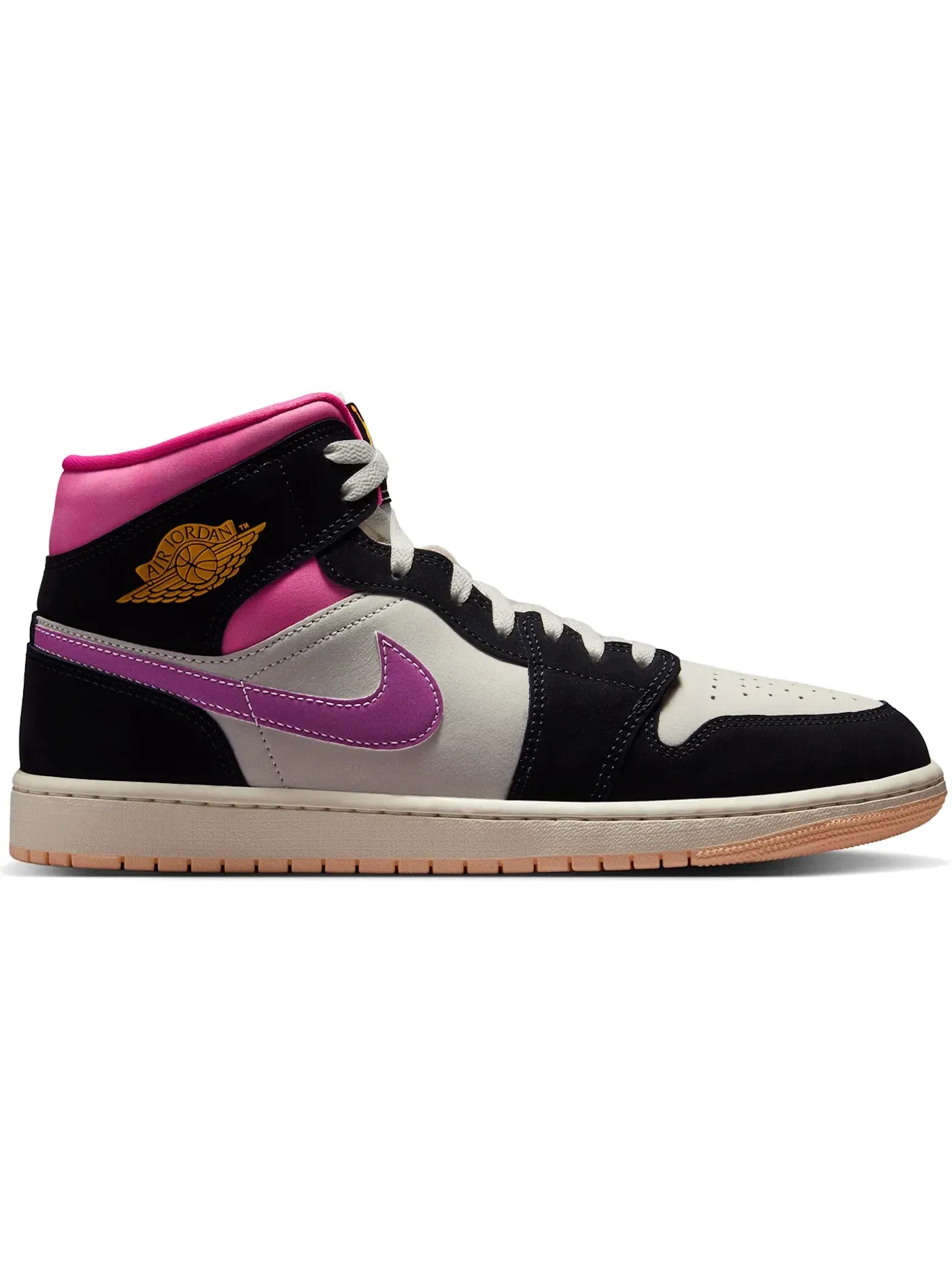 Мужские кроссовки Lifestyle Jordan 1 Mid SE World Tour Jordan — изображение 1 из 1, черный///золотистый