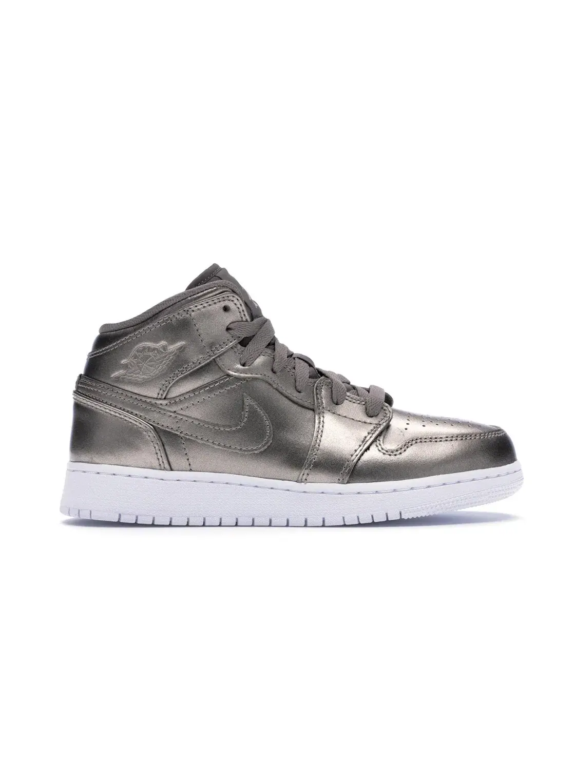 Детские кроссовки для мальчиков с кожаным верхом Jordan 1 Mid Jordan — изображение 1 из 4, белый-красный