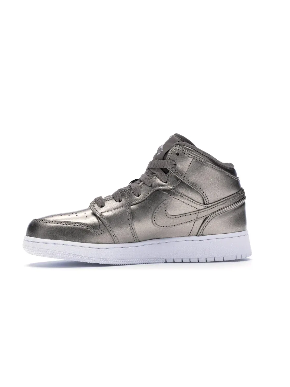 Детские кроссовки для мальчиков с кожаным верхом Jordan 1 Mid Jordan — изображение 3 из 4, белый-красный