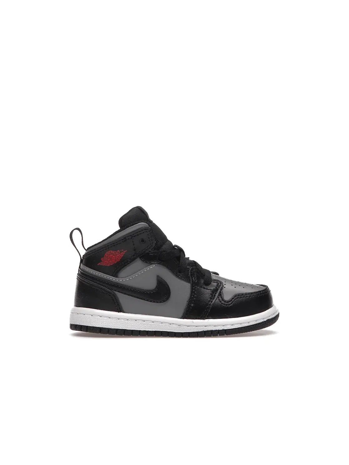 Детские кроссовки для мальчиков с принтом Jordan 1 Mid Shadow Red TD Jordan — изображение 1 из 4, черный/красный-серый