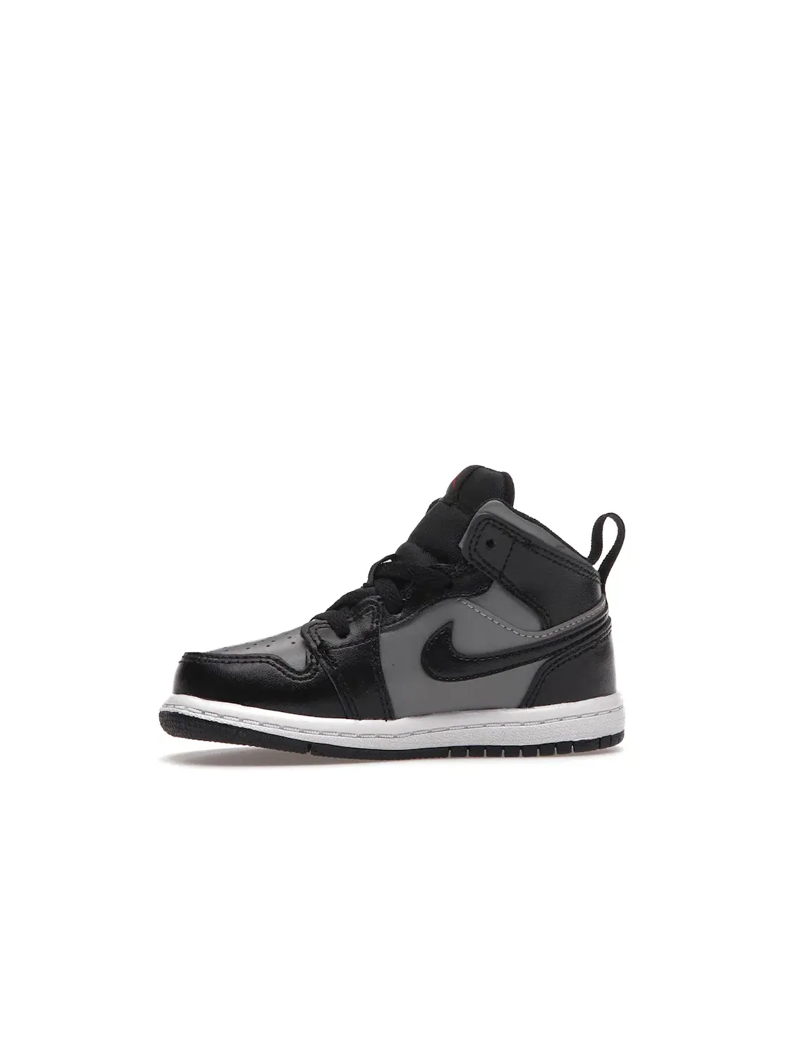 Детские кроссовки для мальчиков с принтом Jordan 1 Mid Shadow Red TD Jordan — изображение 3 из 4, черный/красный-серый