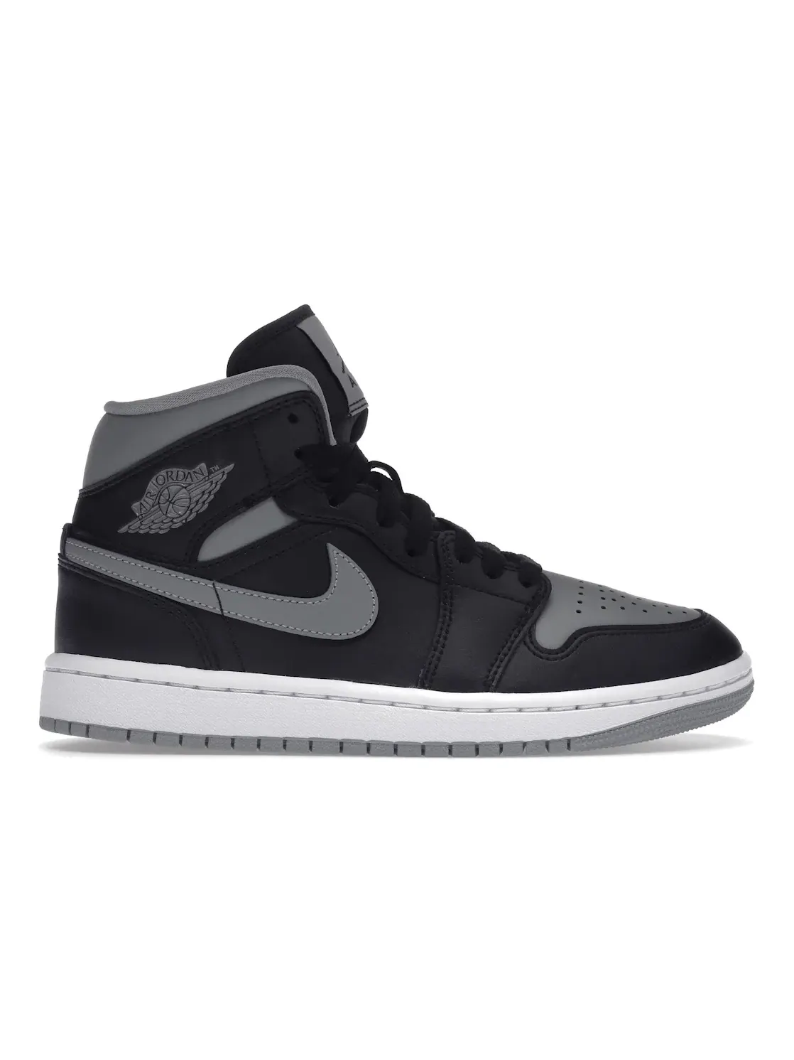 Женские кроссовки с контрастной расцветкой Jordan 1 Mid Shadow Jordan — изображение 1 из 4, черный/серый/белый