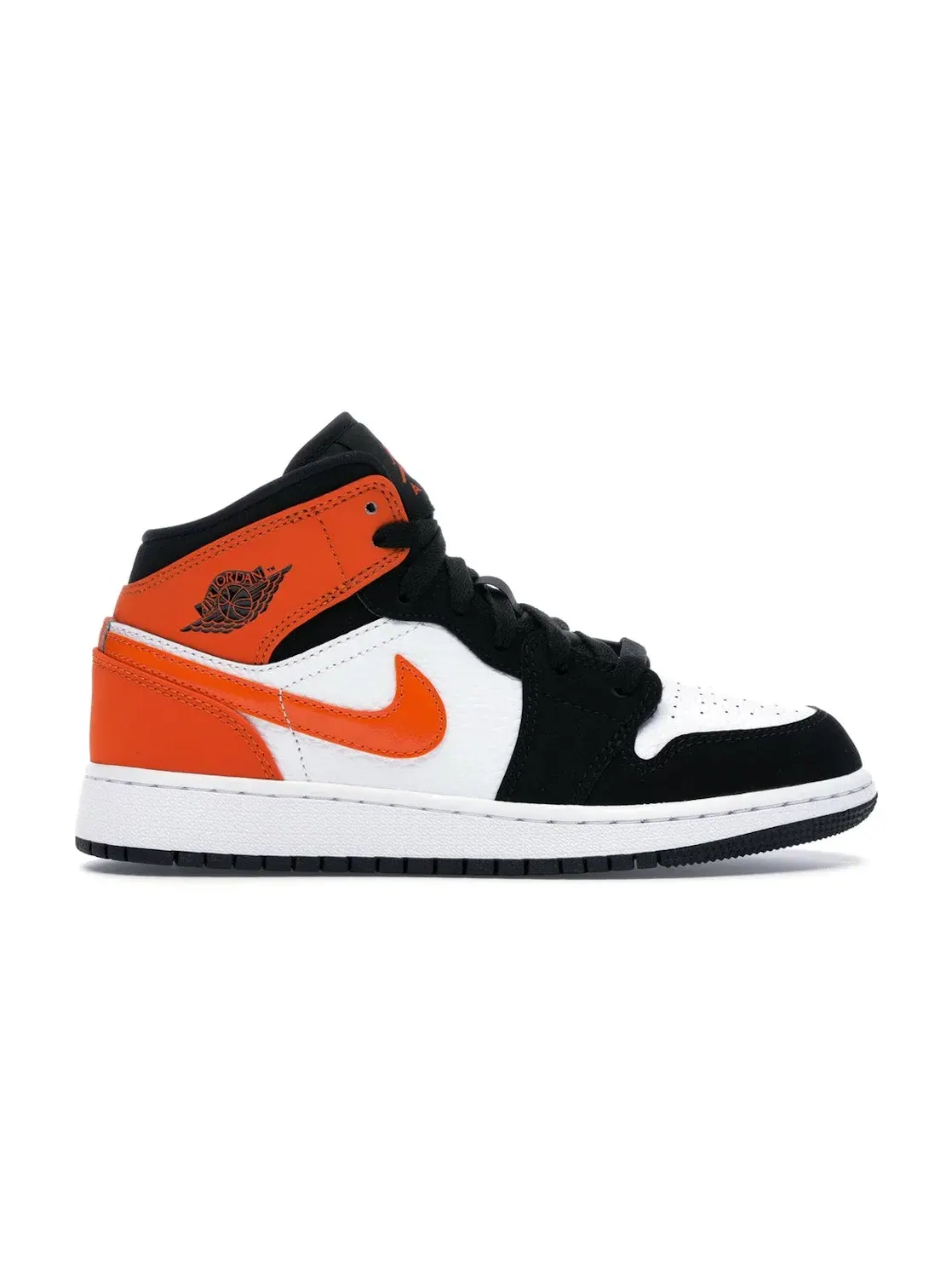 Детские кроссовки для мальчиков с кожаным верхом Jordan 1 Mid — изображение 1 из 4, черный/--белый