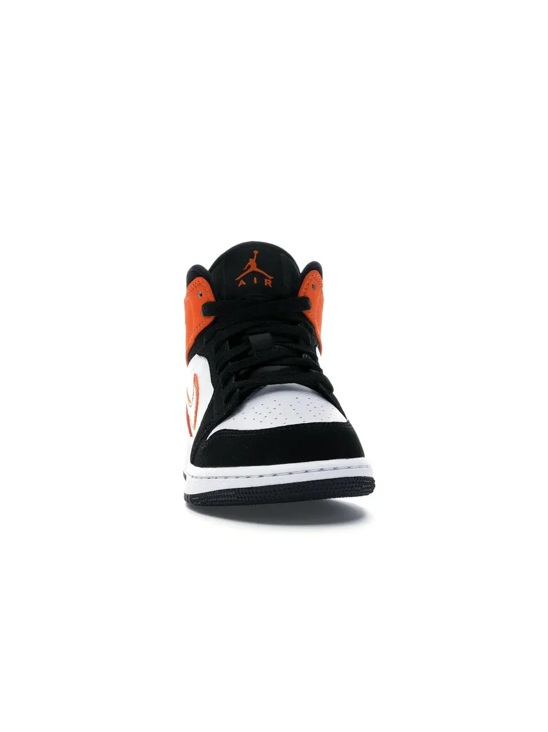 Детские кроссовки для мальчиков с кожаным верхом Jordan 1 Mid — изображение 2 из 4, черный/--белый