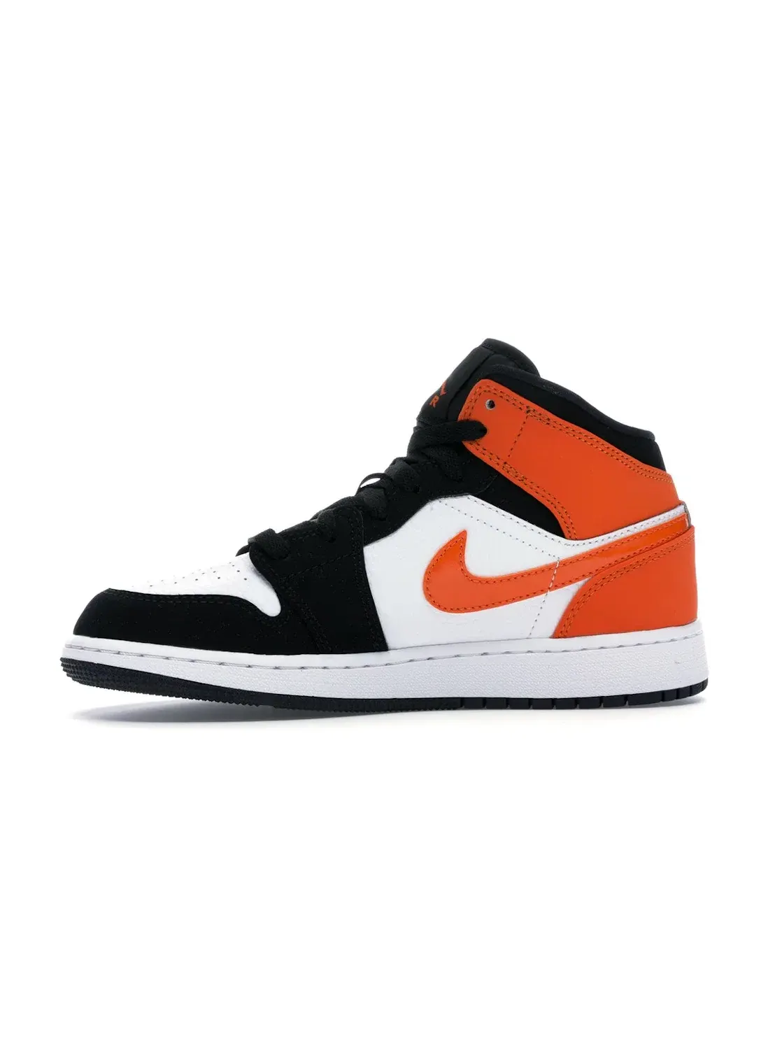 Детские кроссовки для мальчиков с кожаным верхом Jordan 1 Mid — изображение 3 из 4, черный/--белый