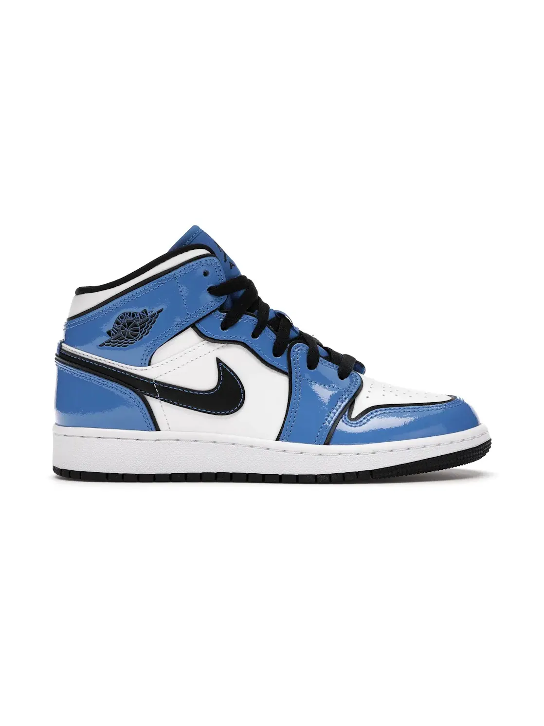 Детские кроссовки Lifestyle с принтом Jordan 1 Mid Jordan — изображение 1 из 4, синий/черный-белый