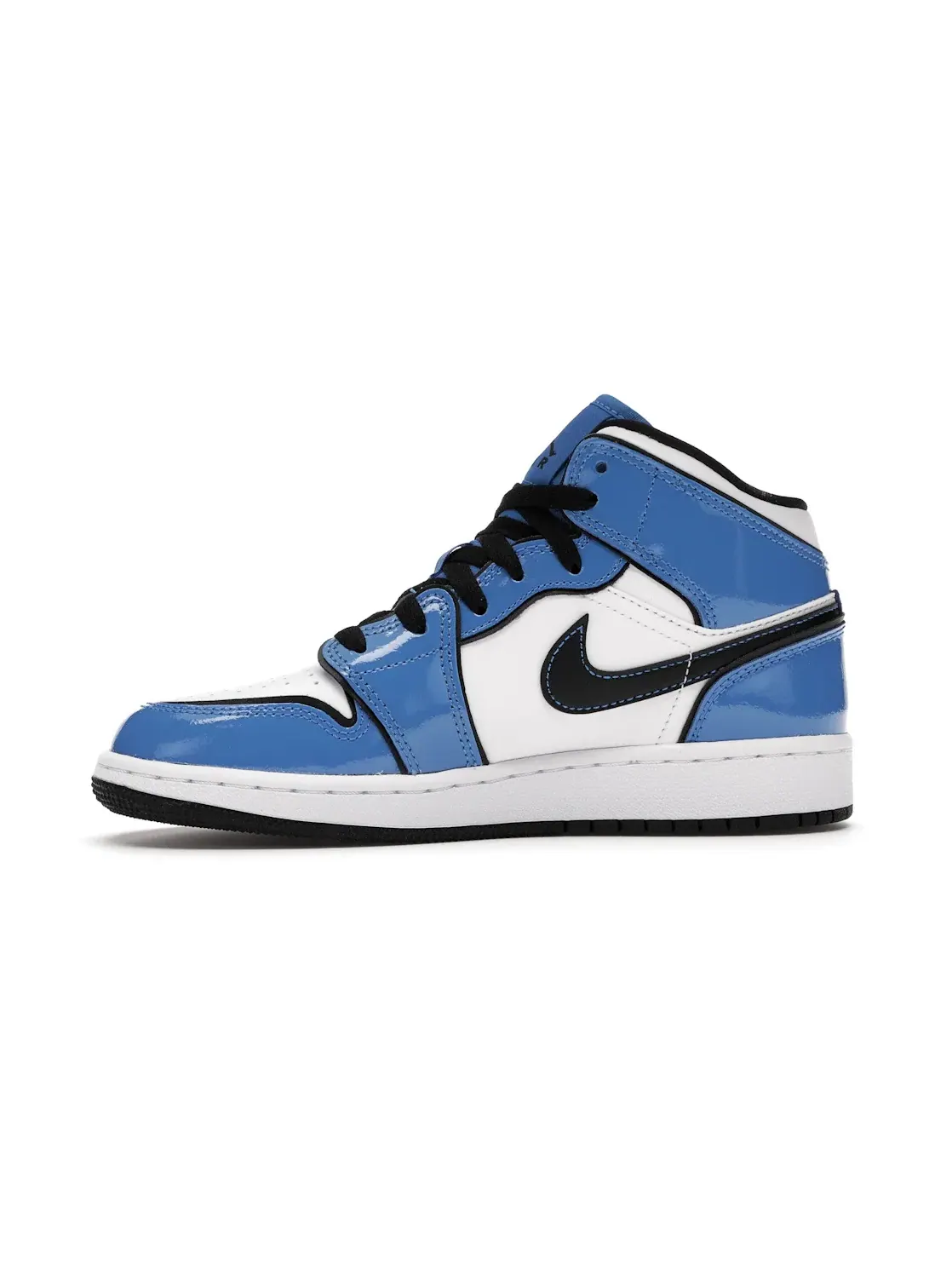 Детские кроссовки Lifestyle с принтом Jordan 1 Mid Jordan — изображение 3 из 4, синий/черный-белый
