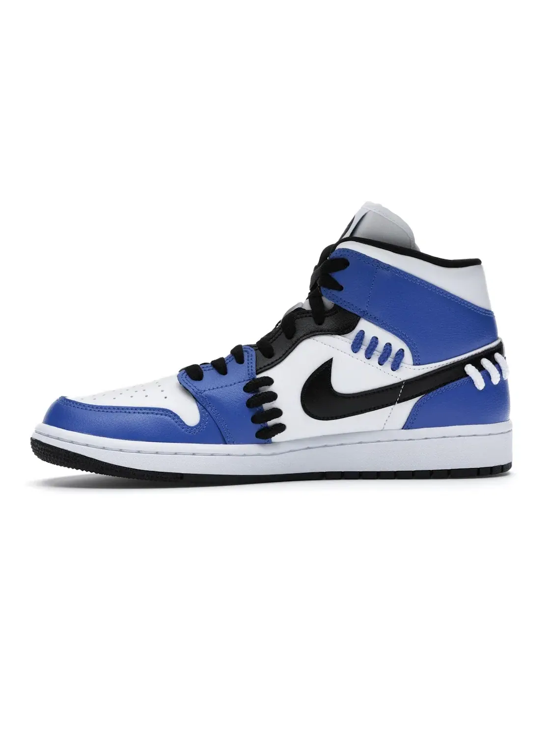 Женские кроссовки с принтом Jordan 1 Mid Sisterhood Jordan — изображение 3 из 4, черный белый