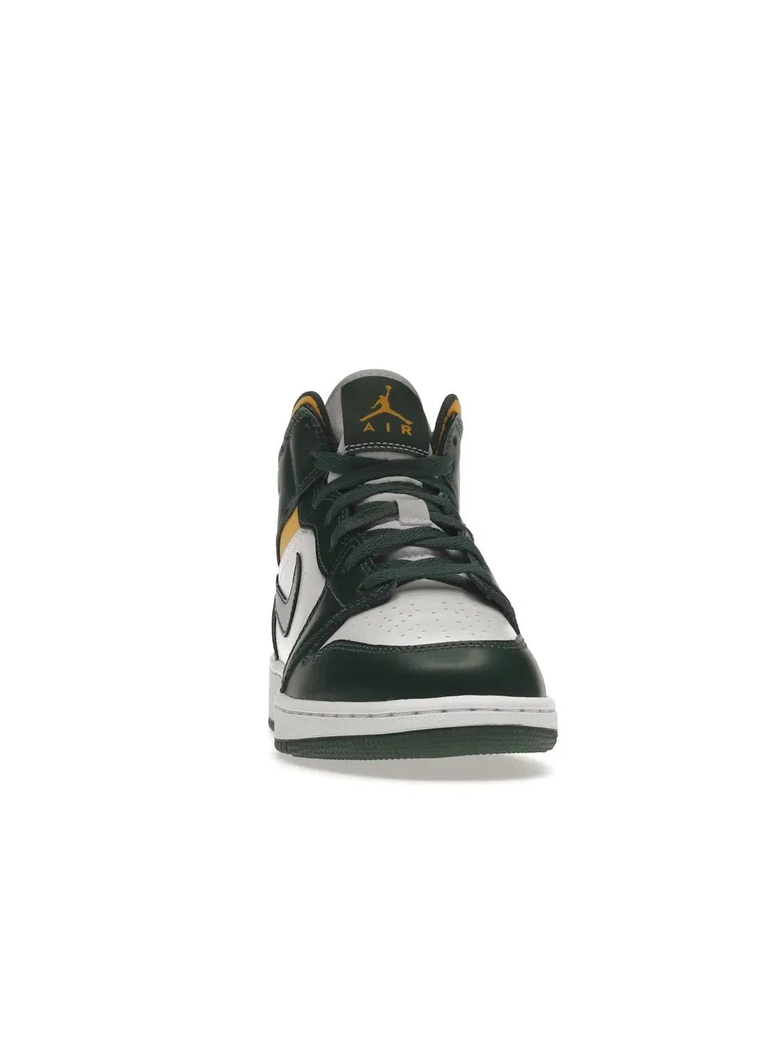 Детские кроссовки с цветной отделкой Jordan 1 Mid — изображение 2 из 4, зеленый/-белый