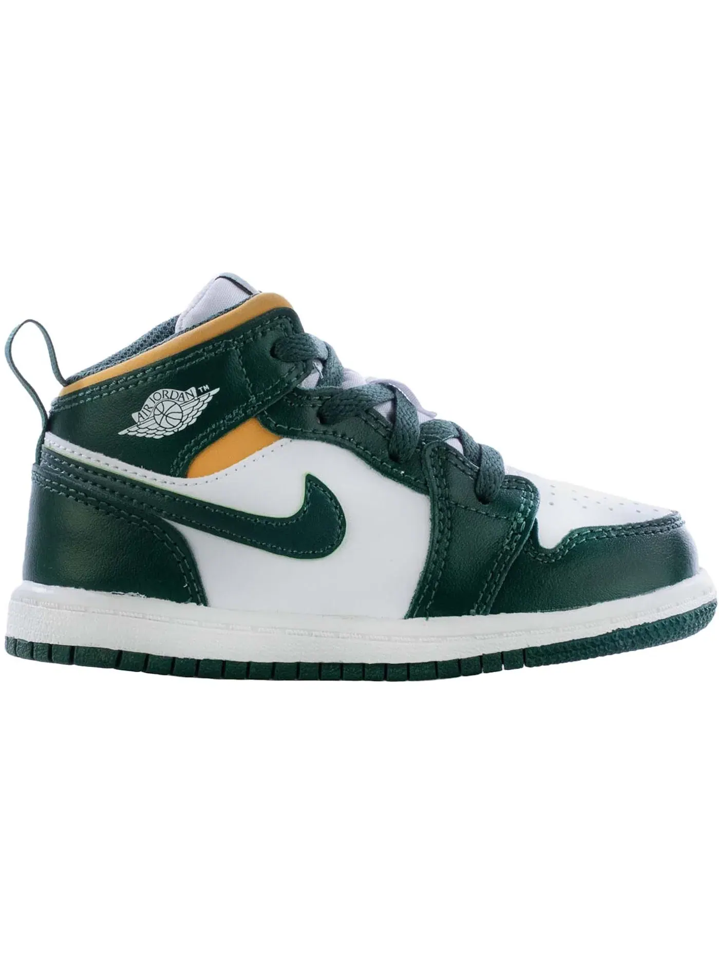 Детские кроссовки Lifestyle с принтом Jordan 1 Mid Sonics Jordan — изображение 1 из 1, зеленый/-белый