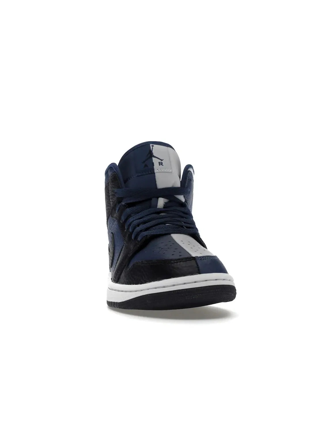 Женские кроссовки с раздельным цветовым решением Jordan 1 Mid Split Jordan — изображение 2 из 4, черный/синий-белый