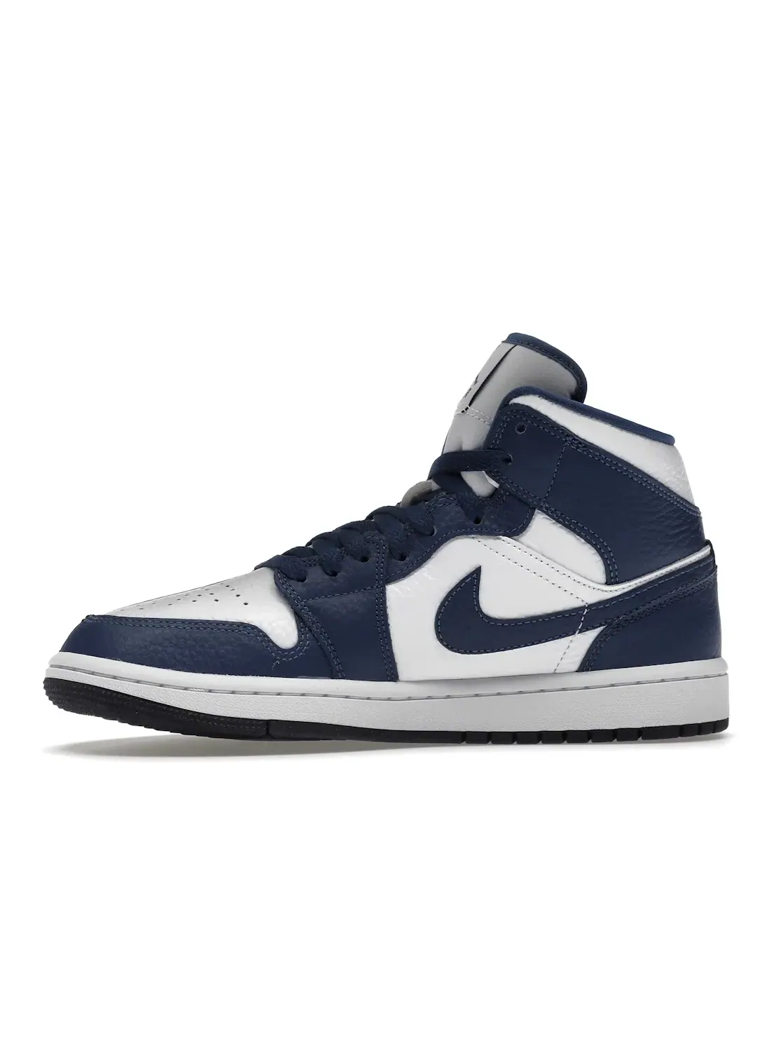 Женские кроссовки с раздельным цветовым решением Jordan 1 Mid Split Jordan — изображение 3 из 4, черный/синий-белый
